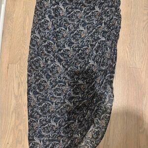 Veronica Beard Black and Gray Asymmetrical Maxi Pencil Skirt